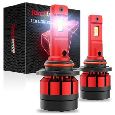 Imagem de Torchbeam 90 05 lâmpadas LED, 75000LM super brilhante, 6500K branco puro, farol de neblina HB 3 de alto desempenho, ventilador de resfriamento embutido, plug-n-play, pacote com 2