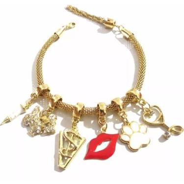 Imagem de Pulseira Berloques Veterinária Folheado a Ouro 18k - Milena Folheados