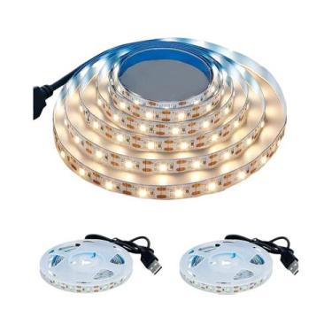 Imagem de Fita De Luz LED USB 5V Branca Quente 1-5m Para Decoração De Fundo De T
