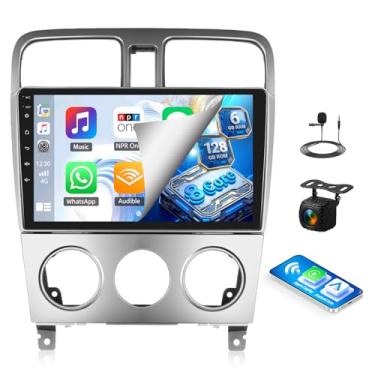 Imagem de [6+128G] Rádio estéreo para carro Android 15 de 8 núcleos para Subaru Forester 2002-2008 com carro sem fio e Android Auto, rádio automotivo com tela sensível ao toque de 9 polegadas com link espelhado