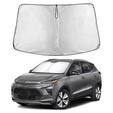 Imagem de EcoNour Para-brisa para Chevrolet Bolt EUV 2022–2024 | Persiana para janela frontal de ajuste personalizado | Bloqueia raios UV prejudiciais e reduz o calor | Viseira dobrável com bolsa de