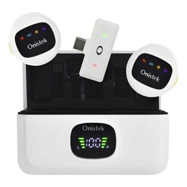 Imagem de Microfone Lapela Sem Fio Duplo Usb C Para Iphone 15 16 17 - Onistek