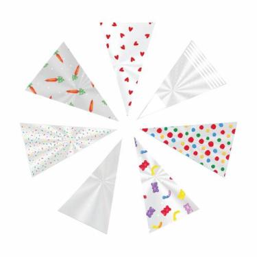 Imagem de 200 Saco Para Cone Trufado Lembrancinha 18x30cm - AAZ