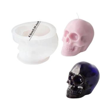 Imagem de Molde De Silicone Grande Em Forma De Crânio 3D Para Resina Epóxi, Fabr