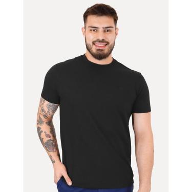 Imagem de Camiseta Calvin Klein Masculina Canelada Mono Logo Preta-Masculino
