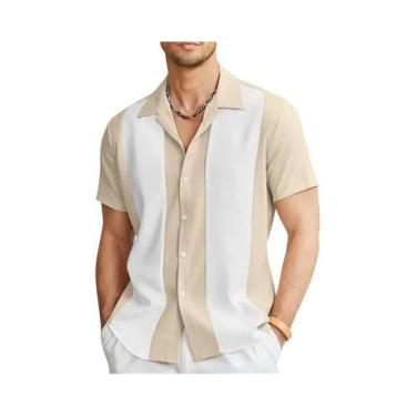 Imagem de Camisa Casual Masculina Estilo Havaiano Com Estampa 3D Oversized De Ma
