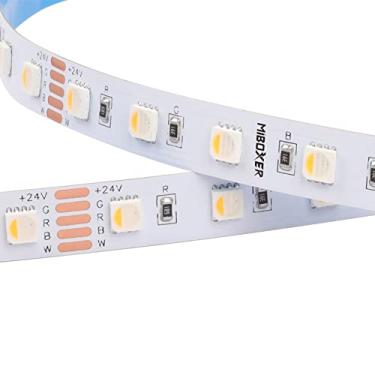Imagem de LGIDTECH LSL4N01N Miboxer 5050 4 em 1 SMD RGB+WW Fita de LED branco quente DC 24 V, 5 m = 5 metros 300 LED, placa nua não impermeável IP20