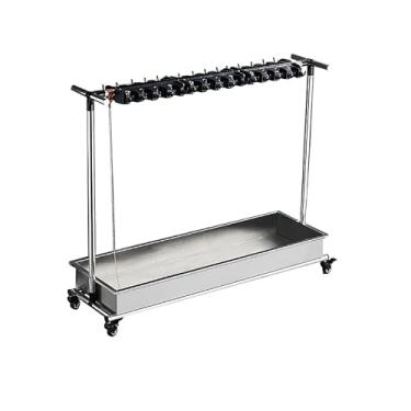 Imagem de Carrinho de limpeza móvel com rodas - organizador versátil para limpeza, suporte de esfregão, ideal para soluções de armazenamento de casa, lavanderia e garagem