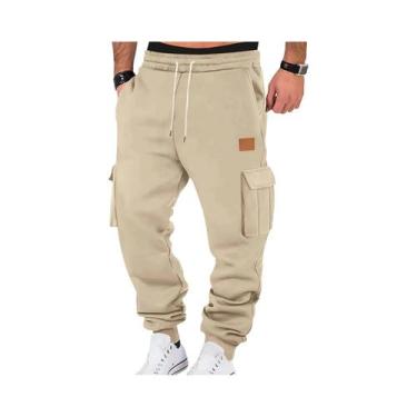 Imagem de Calças Cargo Masculinas Largas Casuais Para Outono E Inverno Com Múlti