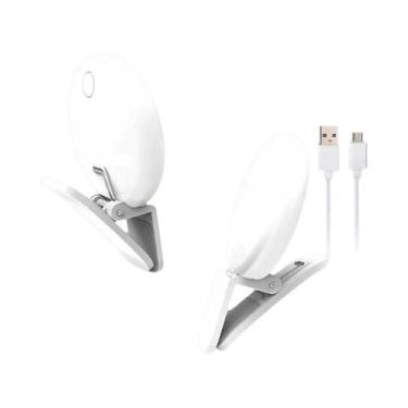 Imagem de Mini Ring Light LED Portátil Com Carregamento USB E Clipe Para Celular