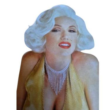 Imagem de Peruca Marilyn Monroe Loira Cosplay Fantasia Festa Cabelo - sm decora