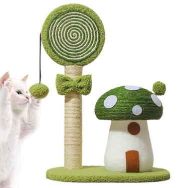 Imagem de Arranhador para gatos, brinquedo interativo aconchegante e para arranhar cogumelos | Arranhador de árvore de gato para ambientes internos e externos | para dormitório, apartamento, estudo, quarto