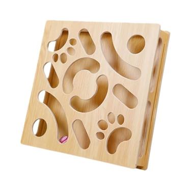 Imagem de Brinquedo de quebra-cabeça para gatos | caixa de arranhar | com bola de sino, brinquedo de quebra-cabeça de gatinho, para exercícios de dentição de tédio, cachorrinho, cachorrinho, pequeno, médio