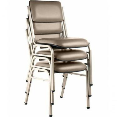 Imagem de Kit Com 3 Cadeiras Para Auditórios Linha Hotel Smart Bege