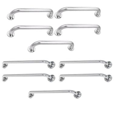 Imagem de Alça De Apoio Barra 40cm 60cm Acessivel Kit 10 Uni Gestante Idoso Segurança Banheiro Box