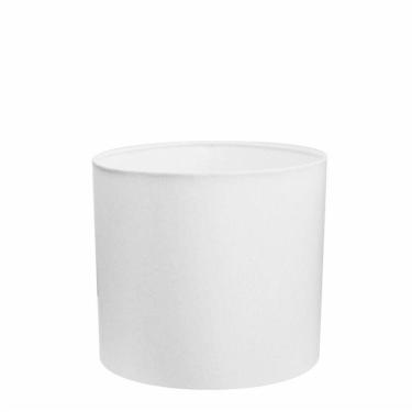 Imagem de Cúpula Abajur E Luminária Cilíndrica Vivare Cp-7012 ø30x25cm - Bocal Nacional Branco