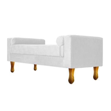 Imagem de Recamier Félix Queen Size 160cm Suede Branco
