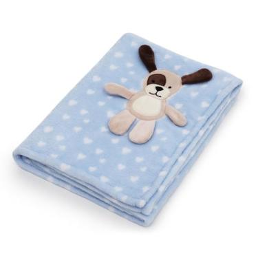 Imagem de Cobertor manta infantil fofinha bebe  3d  corações - Loani, Cachorrinh