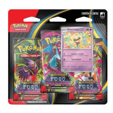 Imagem de Cartas Pokémon Mega Evolução Fogo Fantasmagórico 19un Copag -