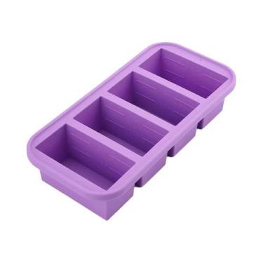 Imagem de Forma De Silicone Com 6 Compartimentos E Tampa Para Congelador, Bandej