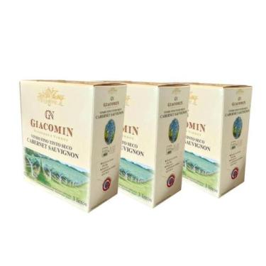 Imagem de Vinho Cabernet Sauvignon Giacomin - Kit 3 Bags De 3L - Vinícola Giacom