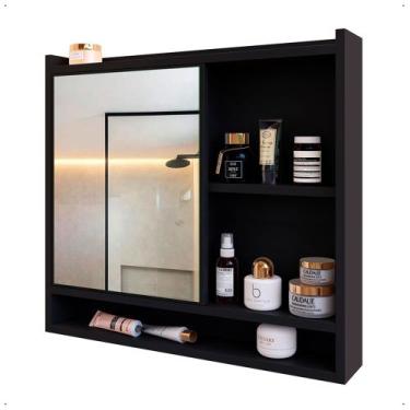 Imagem de Armário De Banheiro Aéreo Espelheira Aqua 1 Portas Cores - Lojas Compr