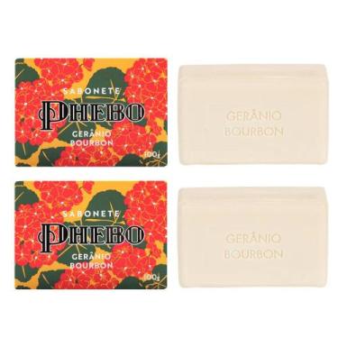 Imagem de Kit 2 Sabonete Phebo Granado Gerânio Bourbon Glicerina Vegetal Natural
