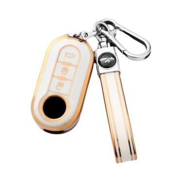 Imagem de Capa De Chave De Carro De Luxo Para Fiat 500, Ducato, Panda, 500L, Pun