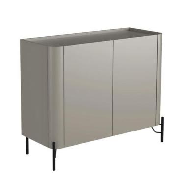 Imagem de Balcão Buffet com 2 Portas 98,5cm Pés em Metal 100% MDF - Casa Lar Inc