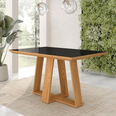 Imagem de Mesa De Jantar Avulsa 1,36m Retangular Espanha Cinamomo/pto - M.a