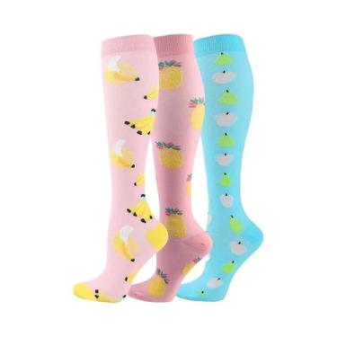 Imagem de Meias De Compressão Para Mulheres E Homens, 3 Pares, Até O Joelho, 30M