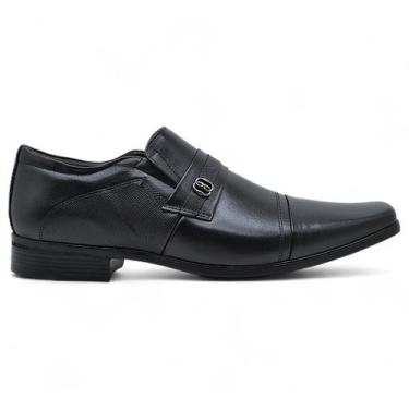 Imagem de Sapato Social Masculino Jota Pe Air Anthony Couro Slip On, Preto, 41