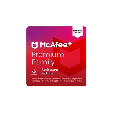 Imagem de McAfee + Premium Family, Proteção para Dispositivos Ilimitados, 1 Ano - MPP31BNRURPFD