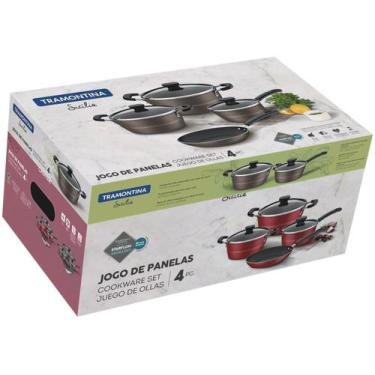 Imagem de Jogo de Panelas Tramontina Sicília Alumínio Revestimento Antiaderente 
