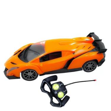 Imagem de Carro Controle remoto Speed 4 Funções Luz farol - Tesla Store, Laranja