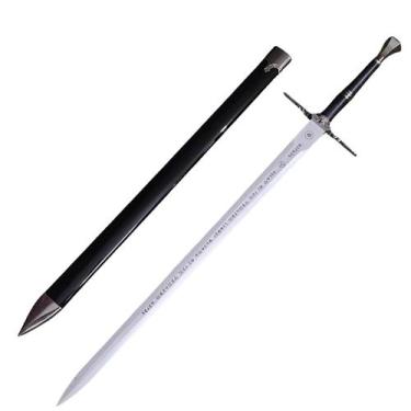 Imagem de Espada Decorativa O The Witcher 3 Geralt De Rívia Lobo Branco Em Bambu