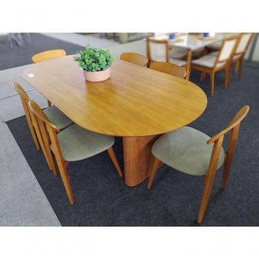Imagem de Sala De Jantar Tampo Oval 6 Cadeiras Hórus Requinte Salas