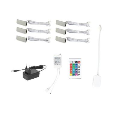 Imagem de Kit De Iluminação LED RGB Com Clipe Para Prateleira De Vidro, Luzes No