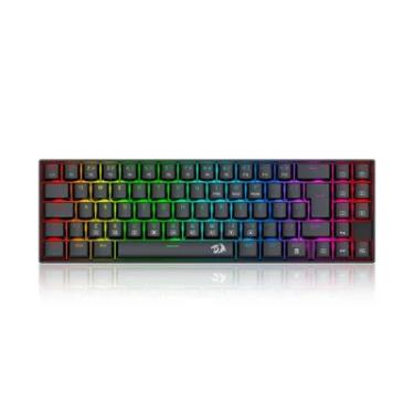 Imagem de Teclado Mecânico Gamer Redragon Deimos Switch Marrom RGB Wireless Abnt2 - Preto