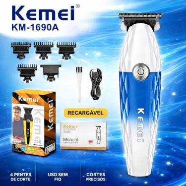 Imagem de Aparador Profissional Kemei 1689A Para Barba Cabelo Presente Dia dos P