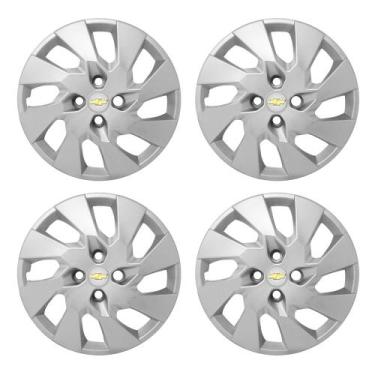 Imagem de Jogo Calota Aro 14 GM Onix/Prisma Prata emblema resinado Prata - GFM