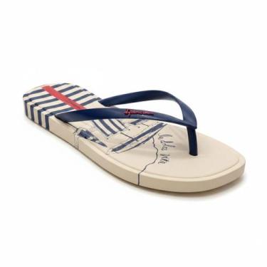 Imagem de Ipanema Chinelo Essencial Bege Azul Vermelho Leveza Urbana -, Bege, Az