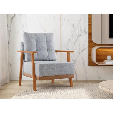 Imagem de Poltrona Parma pra descanso Tecido Linho Confortável - Vieiro