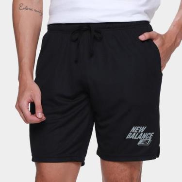 Imagem de Bermuda New Balance Graphic 9 Masculina, Preto, GG