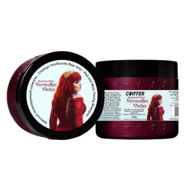 Imagem de Shampoo Tonalizante Vermelho Vinho Coiffer 350g  Realça a Cor, Hidrata
