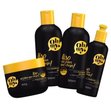 Imagem de Kit Liso Até Falar Que Chega! Oh My Shampoo Cond Másc Final - Oh My!