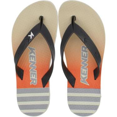 Imagem de Sandália de Dedo Kenner Summer Listras masculino, Cinza, 40