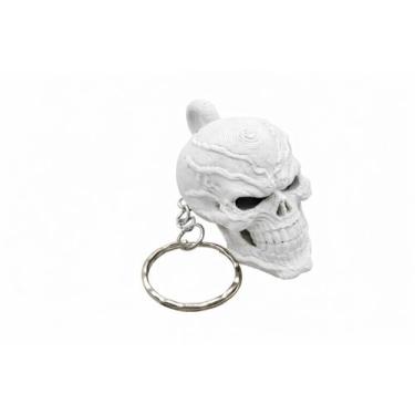 Imagem de Chaveiro Caveira Crânio Realista 3d Premium COR:BRANCA - monster.varie