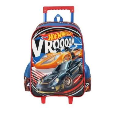 Imagem de Mochila de Rodinhas Escolar Hotwheels Masculina Premium - Hot Wheels, 