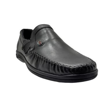 Imagem de Sapato Mocassim  Masculino Calprado em Couro KA3105, Preto, 40